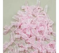 (50 pezzi/sacchetto) 3,5 x 4,5 cm fiocco in organza mini fiocchi natalizi decorazione per feste accessori per capelli artigianato decorazioni per la stanza del matrimonio fai da te-rosa-3,5 x 4,5 cm