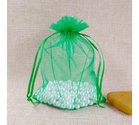 50 Pezzi Sacchetto per Gioielli 17x23 20x30 25x35 30x40 Sacchetti in Organza per Feste di Natale con Coulisse Sacchetti per imballaggio di Gioielli - Verde Scuro - 20x30 cm - 50 Pezzi