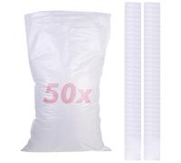 50 Pezzi Sacchi Multiuso in Rafia per Sabbia Giardino Foglie Edilizia Detriti Macerie Altamente Resistenti in Polipropilene Riutilizzabili Impermeabili - 40x70 cm