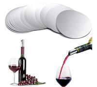 50 Pezzi Salvagoccia Vino, Versatore di Vino Salvagoccia Riutilizzabile, Salva Goccia per Vino a Disco, Wine Pourer Slice per Evitare Che Vino Rosso Goccioli Durante Versamento