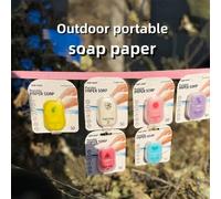 50 pezzi Sapone portatile di carta per viaggi all'aperto, campeggio e trekking, sapone monouso, sapone per cura personale e pulizia, elementi essenziali per il viaggio Lavanda,fragola,Rosa,limone,latt