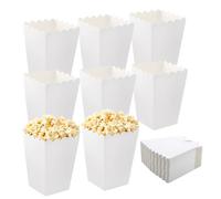 50 Pezzi Scatola di Popcorn Bianca, Popcorn Scatole di Carta Mini Contenitori Carta per Popcorn, Sacchetti Pop Corn, per Posizionare Popcorn e Snack in Cinema Feste Picnic Feste (Bianco) (Bianco)