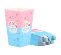 50 Pezzi Scatola di Popcorn, Genere Rivelato Contenitore per Popcorn Rosa e Blu, Oggetti di Scena a Sorpresa per Feste Neonatali Adatto per Riunioni di Famiglia e Vari Eventi