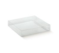 50 PEZZI Scatola in pvc trasparente 12x9x2 cm portaconfetti bomboniera 0L47