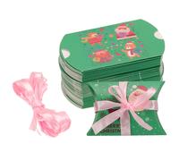 50 pezzi scatole a cuscino 3,5 x 2,8 x 1 pollice scatole regalo con motivo verde