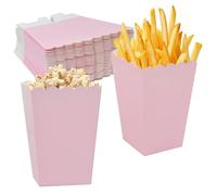 50 Pezzi Scatole per Popcorn, Sacchetti Pop Corn Rosa, Mini Contenitori Carta per Popcorn, Piccole Porta Pop Corn in Cartone per Matrimoni, Serate al Cinema, Carnevale, Vacanze, Feste, Teatro