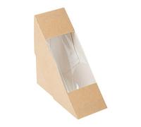 50 pezzi - Scatole sandwich con finestra - Simple 'Thepack' 220 G/M2 + Opp 12,4 x 12,4 x 5,5 cm naturale cartone ondulato nano-micro