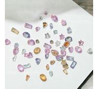 50 pezzi scintillanti 5A mini zirconi Aurora Ice traslucidi Cognac Mix forme diamanti affilati nail art strass decorazione manicure ciondoli-H189-1 RandomMix