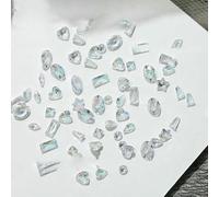 50 pezzi scintillanti 5A mini zirconi Aurora Ice traslucidi Cognac Mix forme diamanti affilati nail art strass decorazione manicure ciondoli-H189-2 Cognac Bianco