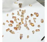50 pezzi scintillanti 5A mini zirconi Aurora Ice traslucidi Cognac mix forme diamanti affilati nail art strass decorazione manicure ciondoli-H189-5A Champagne