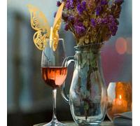 50 pezzi Segnaposto a forma di farfalla 3D, Segnaposto a forma di calice da vino, Segnaposto a forma di farfalla vuota per matrimoni, Perfetti per matrimoni, lauree, compleanni, anniversari - Possono 