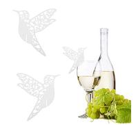 50 Pezzi Segnaposto, Bigliettini da Tavolo a Forma di Uccellino per Bicchiere di Vino, Segnaposti con Nome di Nozze per Apparecchiare la Tavola, Ricevimenti, Feste, Eventi, Celebrazioni(Bianco)