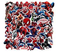 50 pezzi/set Adesivi di Spiderman, film, anime, decalcomanie fai-da-te per skateboard, laptop, motocicletta, impermeabili, adesivi da cartone animato cool, giocattoli per bambini, regali, calze di Nat