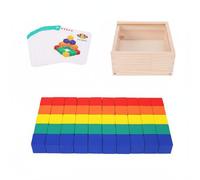50 Pezzi Set Cubi Matematici con Schede Sviluppa il Pensiero Logico per Bambini