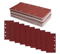 50 Pezzi Set di Fogli Abrasivi,185 * 93mm, Carta Abrasiva Rettangolare 8 fori,Grana 60 80 120 180 320 600 800 1000,Accessori per Levigatrice Multipla, Carta Abrasiva per Legno, Metallo e Vernice