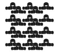50 Pezzi Set di Supporti per Tubi in Plastica Nera 1/2 Pollice | Installazione Rapida, Sostegno Robusto, Formato, per Lavori Idraulici e Ristrutturazioni Domestiche