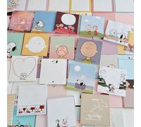 50 pezzi/set Snoopy e Charlie Brown, note adesive a tema cartone animato per ragazze, bloc notes carini, stili casuali, regalo di Natale, riempimento calza di Natale, decorazione natalizia Tagli Unica
