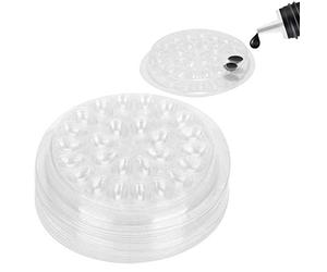50 pezzi/set supporto per colla per ciglia finte, False Ciglio Supporto Colla, Colla di Plastica Seal Forma di Fiore Colla Pad per Estensione del Ciglio Falso Supporto Del Ciglio Della Colla