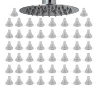 50 pezzi soffione doccia foro spray, ugello in silicone, ugelli di ricambio, per riparare la testa della pioggia in acciaio inox(grigio)