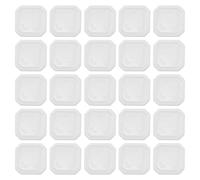 50 Pezzi Sottovaso Quadrato in Plastica Bianca per Piccoli Vasi Pesanti | Effetto Ombra Moderno, Protegge Mobili e Superfici, per Ufficio e Giardinaggio, Formato Compatto