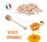 50 PEZZI Spargimiele DosaMiele Cucchiaio Mielino Prendi Miele Legno Faggio 15cm