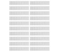 50 Pezzi Spessori di Livellamento in Plastica bianca per Mobili | Installazione Rapida, Superficie Testurizzata Antiscivolo, Compatibilità per Ufficio e Aula