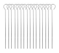 50 Pezzi Spiedini Barb e cue in Acciaio Inox, Spessi e Appuntiti | Leggeri e Lisci al Tatto, Facili da Pulire, Anello Superiore, per Maiale e Gamberi