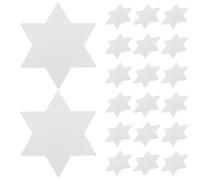 50 Pezzi Stelle di Legno Grezze, Piccole Decorazioni Rustiche | Bianco, Legno Resistente e Adatto a Glitter, per Maestre, Ghirlande, Cornici e Feste Halloween