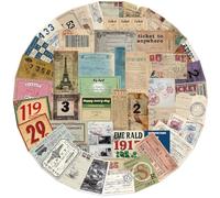 50 Pezzi Stickers Adesivi Vintage, Adesivi Scrapbooking Stickers, Impermeabili e Resistenti al Sole, Quaderni Artigianali Fai da Valigia Mobili te Sticker Aesthetic, Art Deco