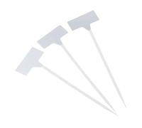 50 pezzi Strumenti for piantare giardini Bonsai Etichette for piante in plastica da giardino Tipo T Capovolto Tag Marcatori Vivaio Per Giardini(White)