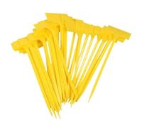 50 pezzi Strumenti for piantare giardini Bonsai Etichette for piante in plastica da giardino Tipo T Capovolto Tag Marcatori Vivaio Per Giardini(Yellow)
