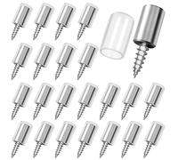 50 Pezzi Supporti per Mensole Armadio, Perni di Supporto per Mensole 25 * 7.5mm, Pioli Reggimensola, per Scaffali per Librerie, Armadietti e Mobili da Scarpe (protezione in silicone trasparente)