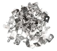 50 Pezzi Supporti per Ripiani a Forma in Acciaio 6mm con Foro | Acciaio Laminato a Freddo, Resiste a Ruggine e Corrosione, Installazione Facile, Supporto Robusto