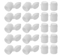 50 Pezzi Tappo a Vite per Dentifricio, 10 Parole | Chiusura Automatica, Diametro Interno 8,5mm, per Tubi di Detergente Viso e Pomate