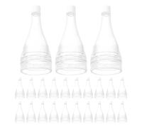 50 Pezzi Tappo Contagocce per Fiale Trasparente, Testa a Tromba in Plastica | Avvitamento Filettato, Dosaggio Preciso e Montaggio senza Attrezzi, per Flaconi e Fiale Compatibili