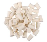 50 pezzi Tappo di Gomma Bianco Conico per Provetta e fiasca | Chiusura Ermetica, Facile da Usare, Protegge il Vetro, per Esperimenti in Aula e Laboratorio Scientifico