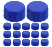 50 Pezzi Tappo Solido per Fiala Autocampionatore, Plastica Blu | Coperchio Filettato per Bottiglie Campione, Uso in Laboratorio Analitico, Prevenzione Contaminazione