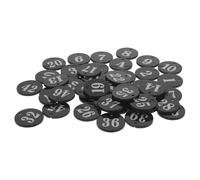 50 Pezzi Targhette Numeriche in Acrilico Foro Rotondo, 1-50 | Metodo Numerico Chiaro, Robuste e Riutilizzabili, per Contenuti di Armadio, Bagagli, Uffici e Magazzini