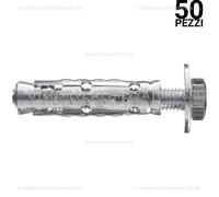 50 pezzi Tassello ancorante metallico LE/B6 10 x 45 mm con bullone 6 mm