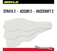 50 PEZZI TEAR OFF SEECLE COMPATIBILI OCCHIALI 100% ACCURI 2 STRATA 2 RACECRAFT 2
