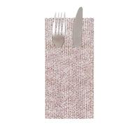 50 pezzi - Tovaglioli a marsupio "Like Linen - Keiko" 70 G/M2 40 x 40 cm Cioccolato Spunlace