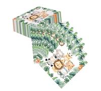 50 pezzi Tovaglioli,Animali della Giungla,tovaglioli di Giungla tema Animali per,Tovaglioli di carta per compleanno Giungla,Tovaglioli per bambini Tovaglioli compleanno ragazzi,Decorazioni Compleanno