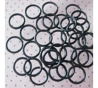 50 pezzi trasparenti/bianchi/neri multi-taglie O-ring reggiseno cintura fibbie regolabili accessori da cucito in plastica(Black,Inner 12mm Dia)