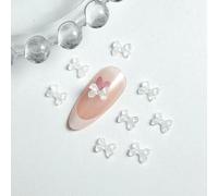 50 pezzi trasparenti graziosi fiocchi per unghie in resina color gelatina mini fiocchi per decorazioni nail art accessori per manicure fai da te-01-50 pezzi
