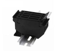 50 pezzi UK-5-HESI Morsettiera for guida DIN Connettore nero Morsettiera for fusibile a vite Portafusibile a vite Conduttore 24V220V(220V LED light,2A)