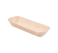 50 pezzi - Vaschette rettangolari 'Wood'19,5X7,5X2,7 cm naturale legno