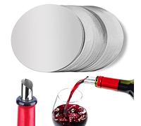 50 Pezzi Versatore di Vino Salvagoccia Riutilizzabile.Salva Goccia per Vino a Disco.Salvagoccia Bottiglia di Vino.Wine Pourer Slice Alluminio.Senza Gocciolamento Salvagoccia per Bottiglia di Olio…