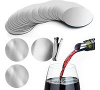 50 Pezzi Versatore di Vino Salvagoccia Riutilizzabile, Salva Goccia per Vino a Disco, Salvagoccia Vino, Senza Gocciolamento Salvagoccia per Bottiglia di Olio, Wine Pourer Slice Alluminio