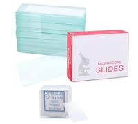 50 Pezzi Vetrini per Microscopio e 100 Pezzi 18x18 mm Vetrini di Copertura per Microscopio,con Bordi Molati e Banda Sabbiata,Vetrini Microscopio per Studio di Scienze Biologiche di Laboratorio