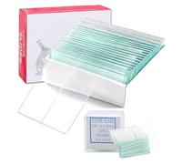 50 Pezzi Vetrini per Microscopio e 100 Pezzi 18x18 mm Vetrini di Copertura per Microscopio,con Bordi Molati e Banda Sabbiata,Vetrini Microscopio per Studio di Scienze Biologiche di Laboratorio